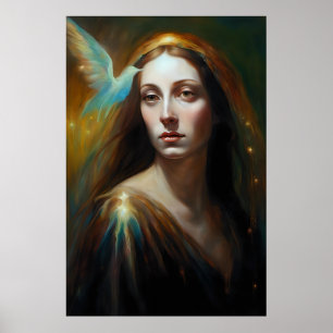 Mary Magdalene und ein Vogel wunderschön Poster