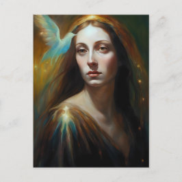 Mary Magdalene und ein Vogel wunderschön Postkarte