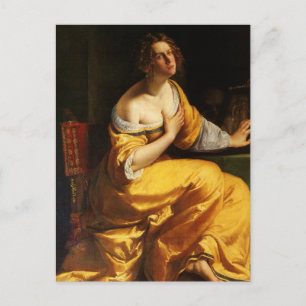 Mary Magdalene von Artemisia Gentileschi Postcard Postkarte