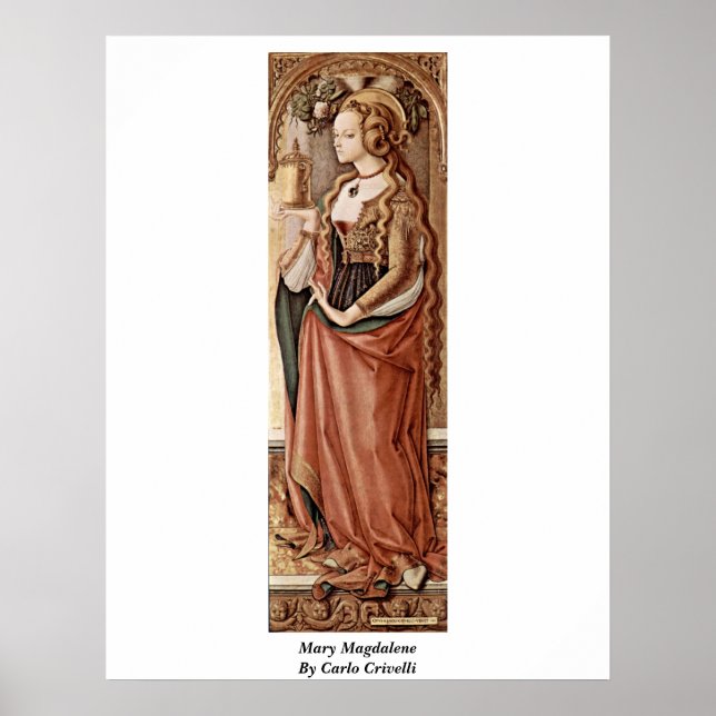 Mary Magdalene. Von Carlo Crivelli Poster (Vorne)