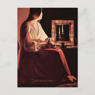 Mary Magdalene von Georges de La Tour Postkarte