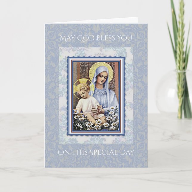 MARY MAPPY'S DAY JUNGFRAU MARY RELIGIOUS CARD KARTE (Vorderseite)