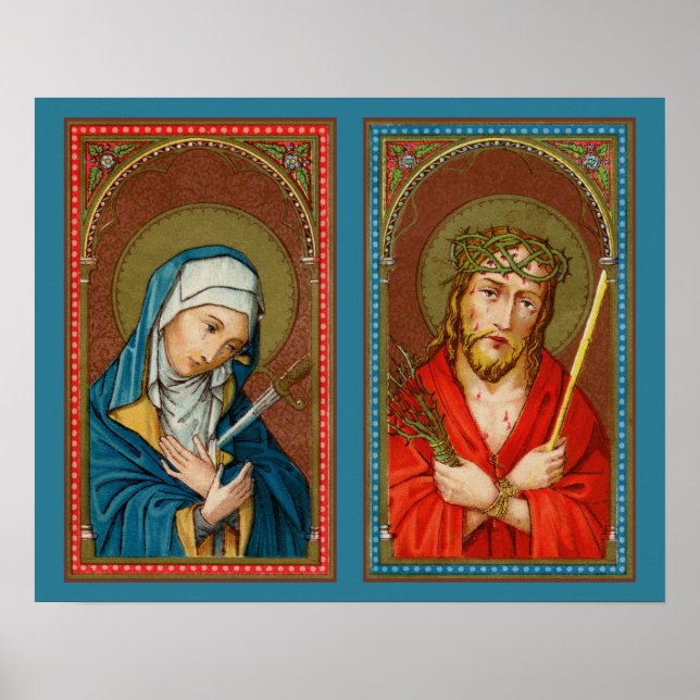 Mary, Mater Dolorosa & Jesus, Ecce Homo Poster (Vorne)