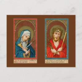 Mary, Mater Dolorosa & Jesus, Ecce Homo Postkarte