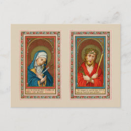 Mary, Mater Dolorosa & Jesus, Ecce Homo Postkarte