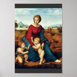 Mary mit Christkind und John the Baptist Poster