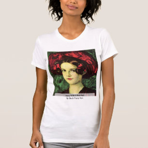 Mary mit einem Red Hat von Stuck Franz von T-Shirt