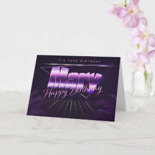 Mary Name Vorname lila retro Karte Geburtstag