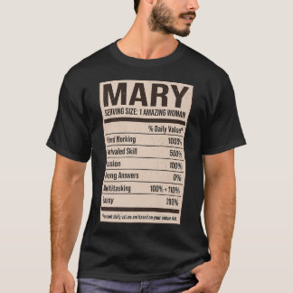 Mary Nutrition Fakten Name Nickname Alias Titel Fr T-Shirt