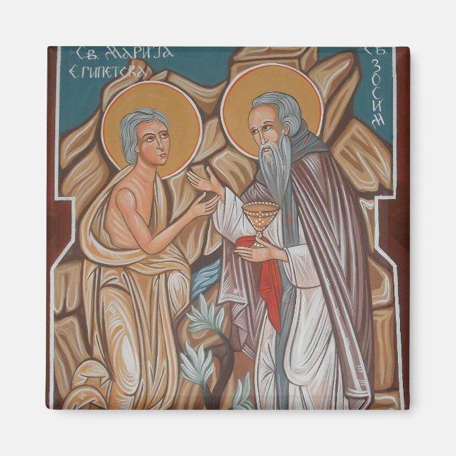 Mary of Egypt Orthodox Christlich Icon Magnet (Vorne)
