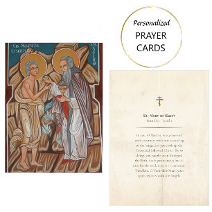 Mary of Egypt Orthodoxe Christliche Gebetskarte Platzkarte