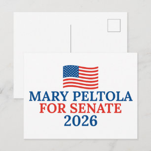 Mary Peltola für den Senat 2026 Alaska-Wahl Postkarte
