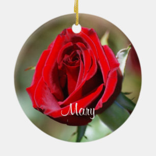 Mary Personalisiert Rote Rose Ornament