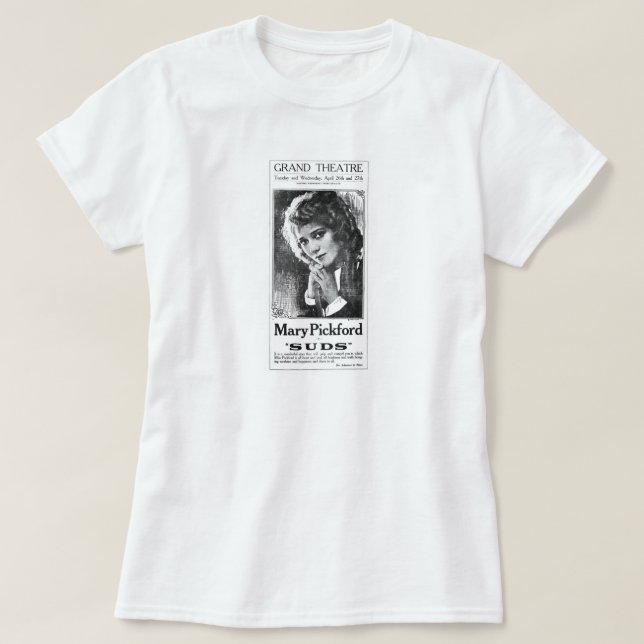 Mary Pickford 1920 Vintager Filmanzeige T - Shirt (Design vorne)