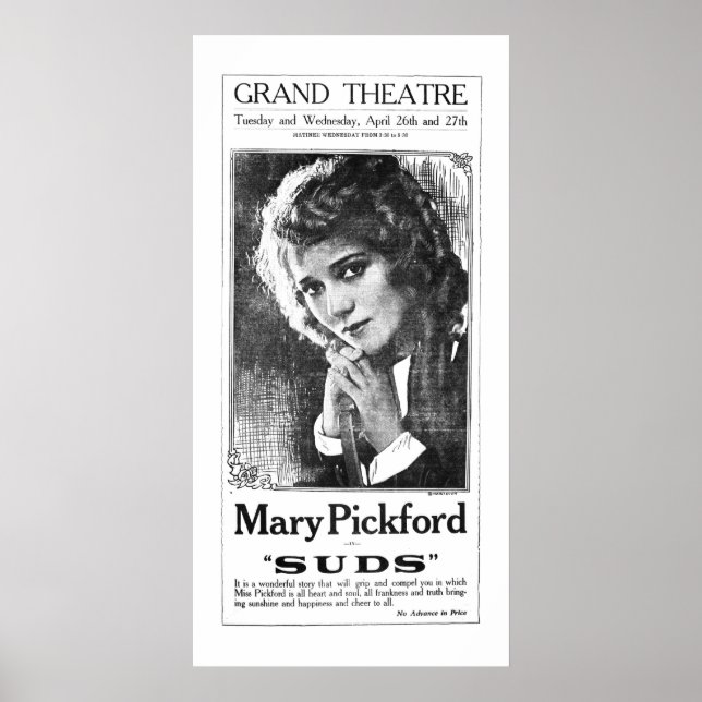 Mary Pickford 1921 Vintager Film und Poster (Vorne)