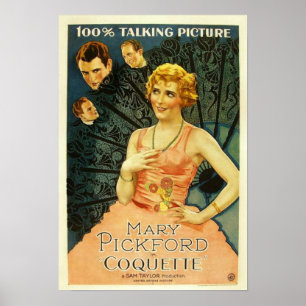 Mary Pickford 'Coquette' 1929 Filmplakat Poster
