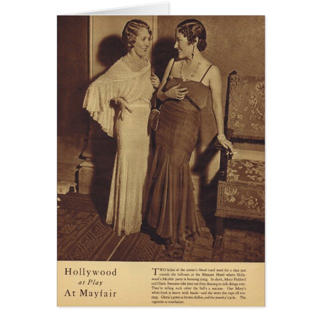 Mary Pickford u. Gloria Swanson an einem Party (Vorne)