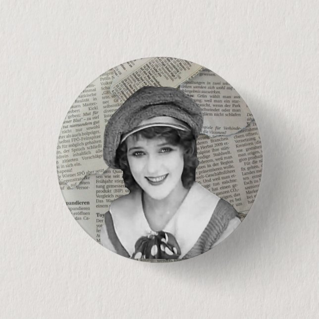 Mary Pickfordnymphet-Knopf Button (Vorderseite)