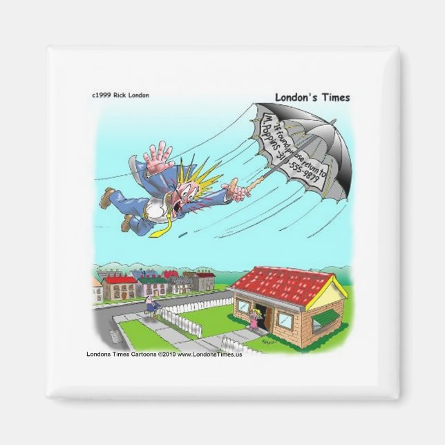 Mary Poppins Umbrella Funny Gifts T-Shirts etc Magnet (Vorne)