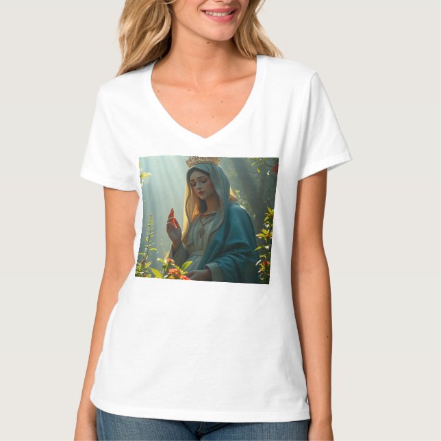 Mary Queen of Heaven Women's / Neck T-Shirt (Vorderseite)