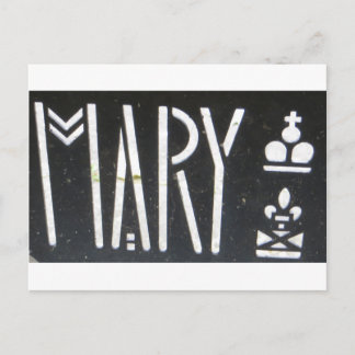 Mary Queen of Schotten Logo in Zaun bei Provand's Postkarte