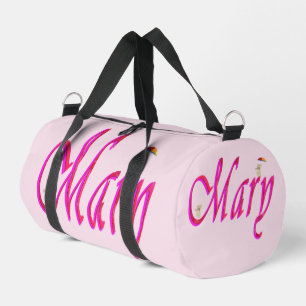 "Mary" Rosa Mädchenname mit Teddys, Duffle Bag