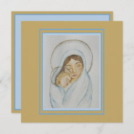 Mary’s Mantle & Child Christmas Flat Card Feiertagskarte