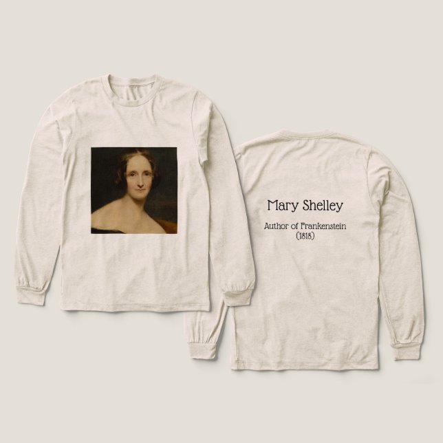 Mary Shelley, Author of Frankenstein, 1818 Tri-Ble Tri-Blend Shirt (Design Vorderseite & Rückseite)