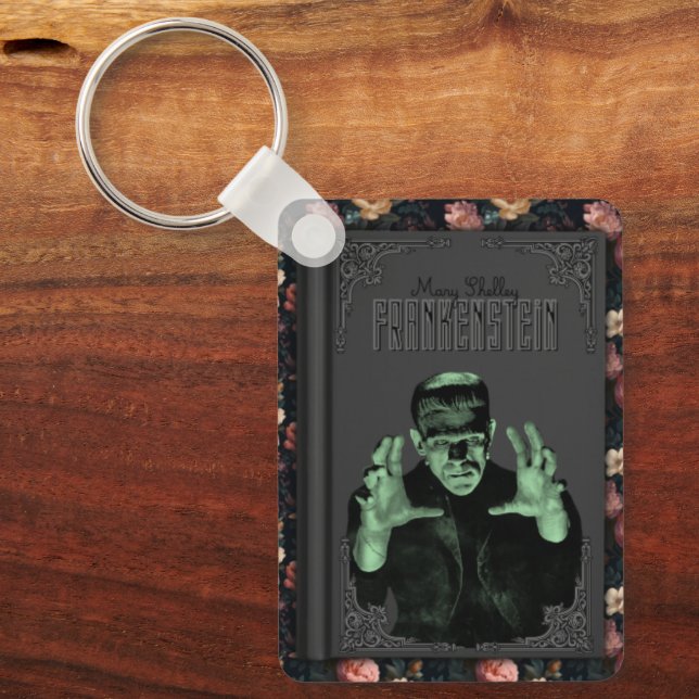 Mary Shelleys Frankenstein-Buch Schlüsselanhänger (Vorderseite)