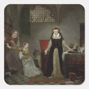 Mary Stuart im Moment des Verlassend Quadratischer Aufkleber