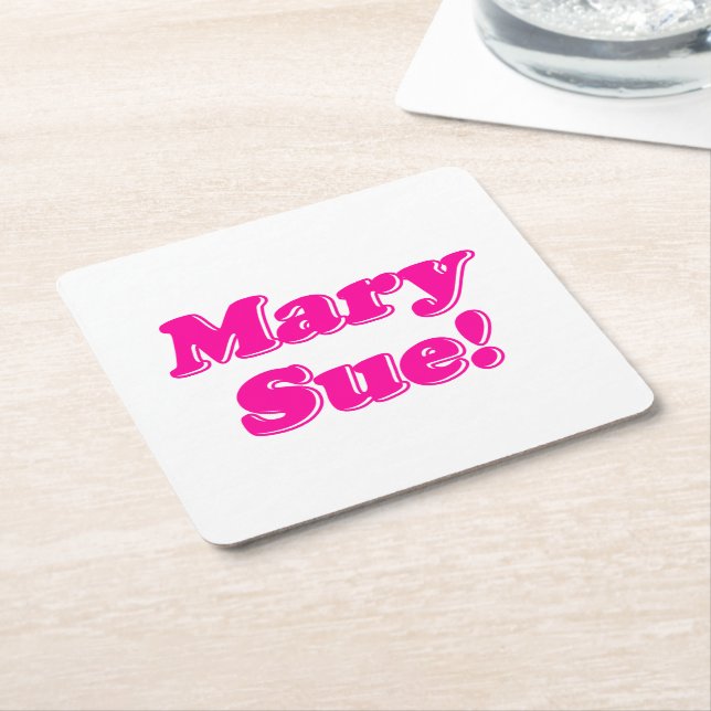 Mary Sue! Rechteckiger Pappuntersetzer (angewinkelt)