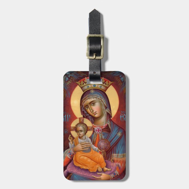 Mary - THEOTOKOS Gepäckanhänger (Vorderseite vertikal)