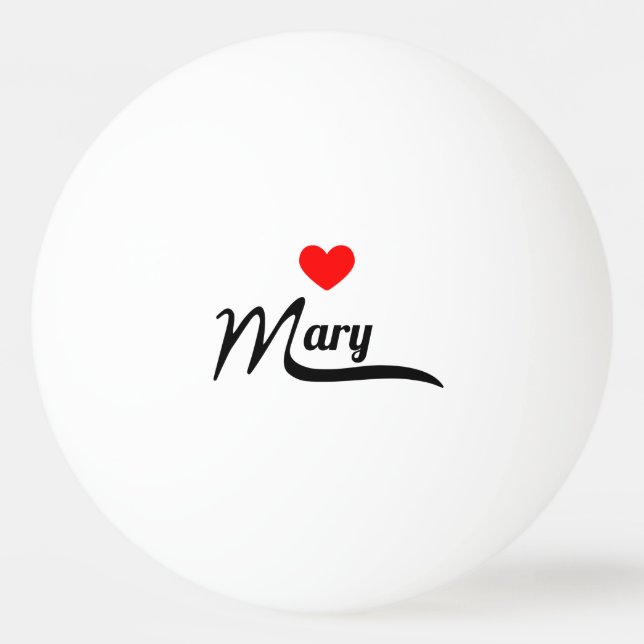 Mary Tischtennisball (Vorderseite)