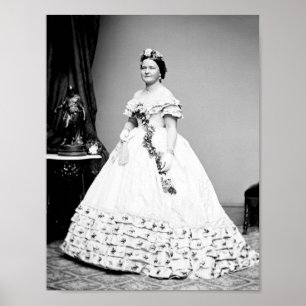 Mary Todd Lincoln Stehend Portrait Poster