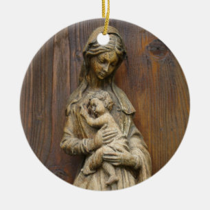Mary und Baby Jesus Keramikornament