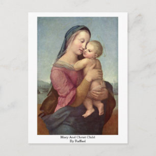 Mary und Christ Child von Raffael Postkarte