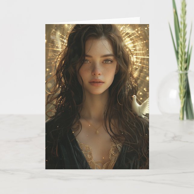 Mary und die Dove Karte (Vorderseite)