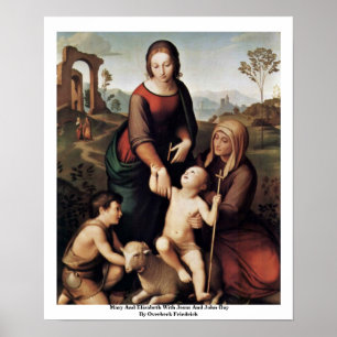 Mary und Elizabeth mit Jesus und John-Junge Poster