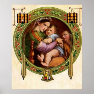 Mary und Jesus mit Heiliger Poster