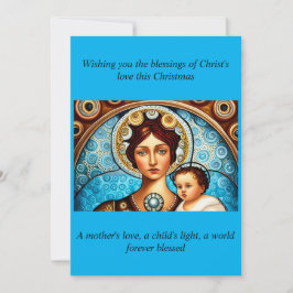 Mary und Jesus Weihnachtskunst und Zitat Feiertagskarte