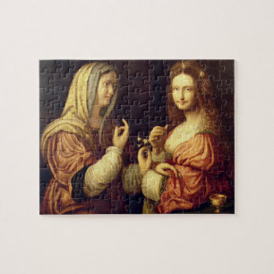 Mary und Martha (Öl auf Platte) Puzzle