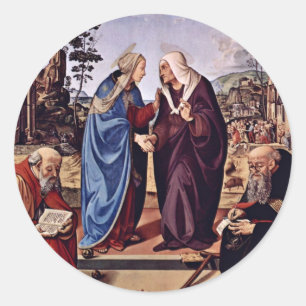 Mary und St. Elizabeth Sankt Nikolaus und St. Runder Aufkleber