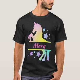 Mary Unicorn Personalisiert Rainbow Meme T-Shirt