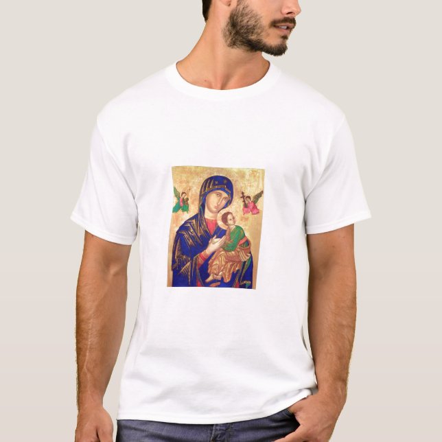 Mary unsere Dame der unaufhörlichen Hilfe T-Shirt (Vorderseite)