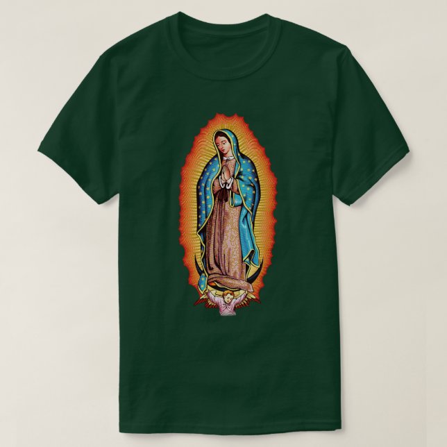 Mary von unserer Lady von Guadalupe Jungfrau T-Shirt (Design vorne)