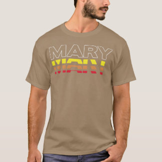 Mary Vorname Lustig Vintage Sonnenuntergang Mary F T-Shirt