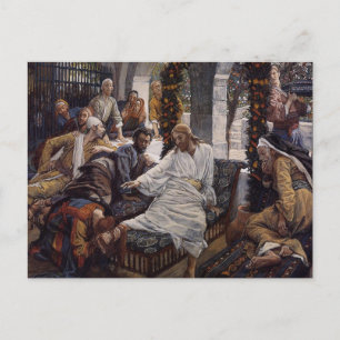 Mary Washing Jesus Feet Feiertagspostkarte