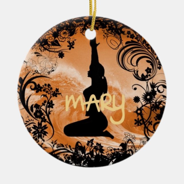 Mary-Weihnachtsverzierung Keramik Ornament (Vorne)