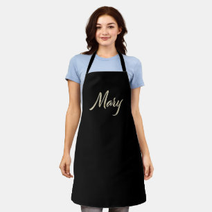 Mary white gold Handwriting Küchenschürze Schürze