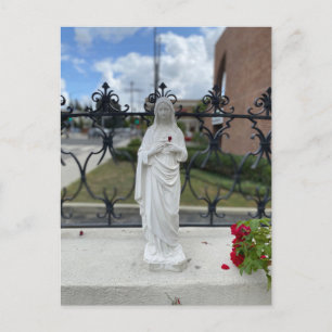 Mary with Heart Blume Petal Postkarte